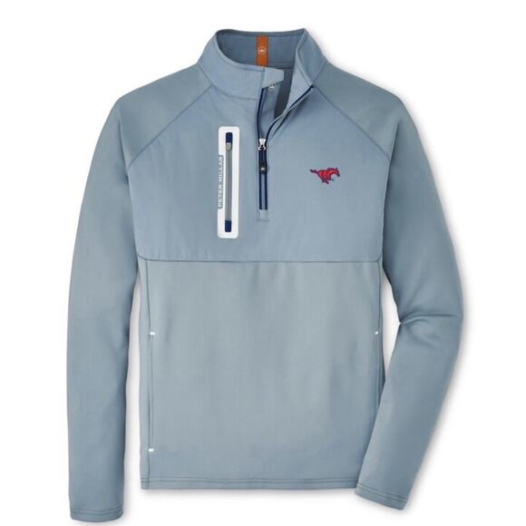 SMU PETER MILLAR Half-Zip Pullover Mens Size XL Gray-Blue Hyperlight Weld Hybrid